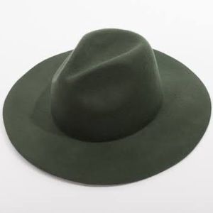 NWT Universal Thread Adjustable Fedora Wool Western Bohemian Wide Brim Green Hat